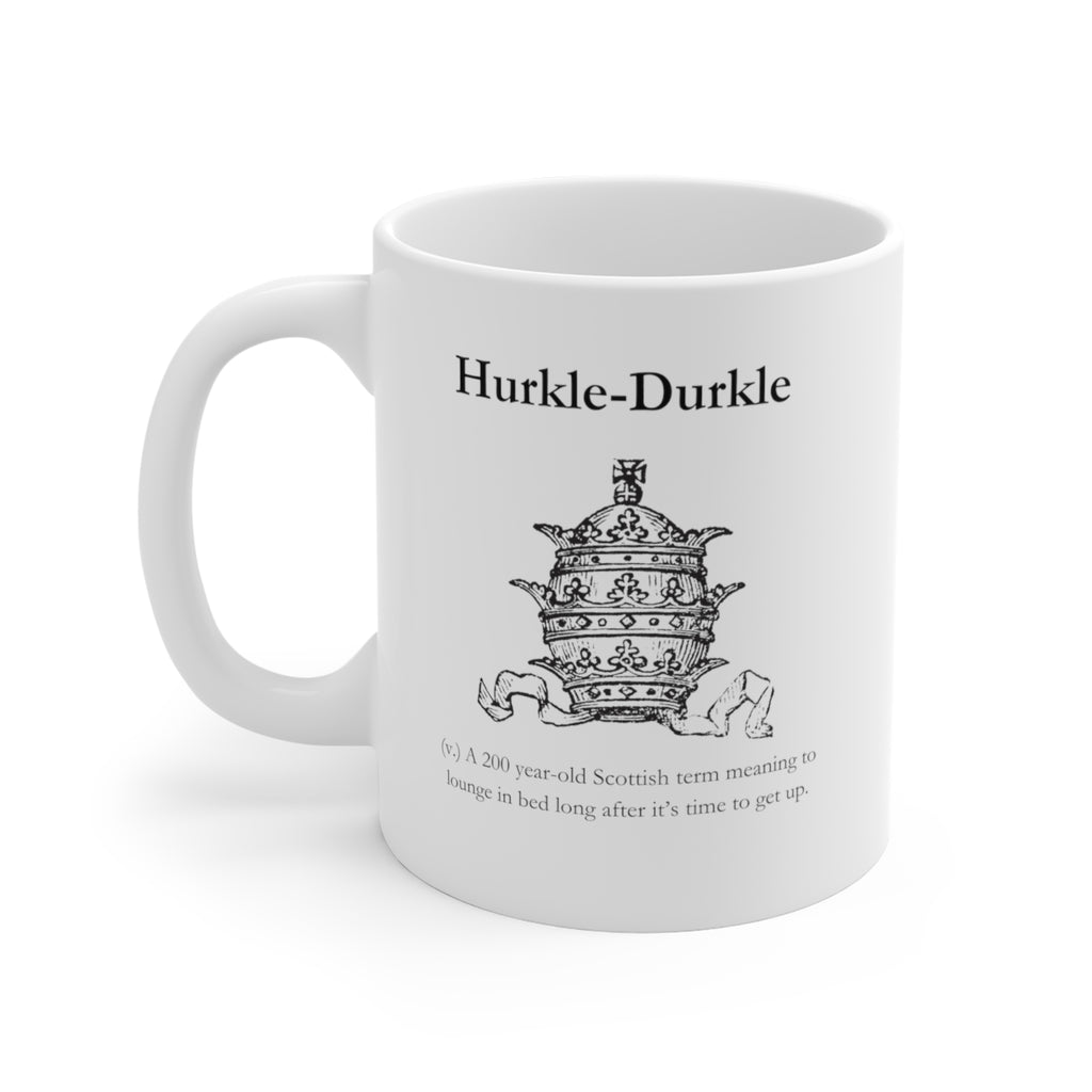 Hurkle-Durkle white mug