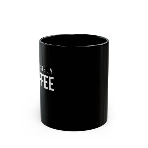 Plausibly Coffee black mug