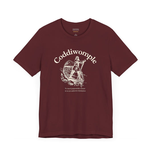 Unisex t-shirt with "Coddywomple" print