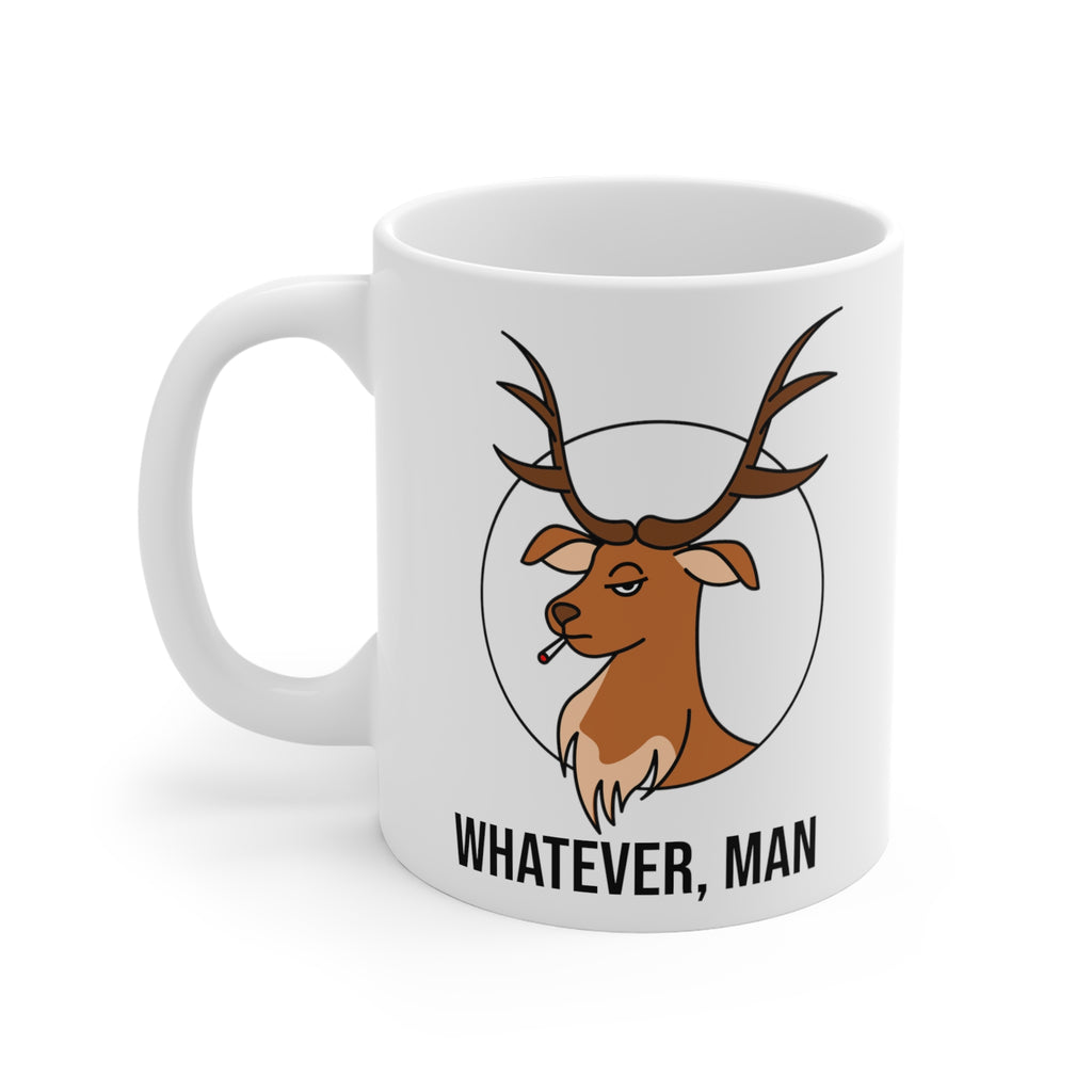 Real Smoking Deer white mug