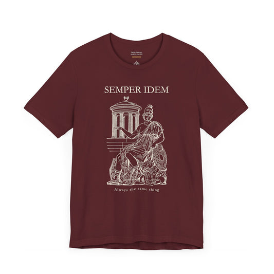 Unisex t-shirt with "Semper idem" print