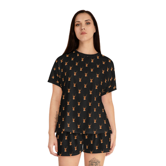 Women's short pajama set, all-over print